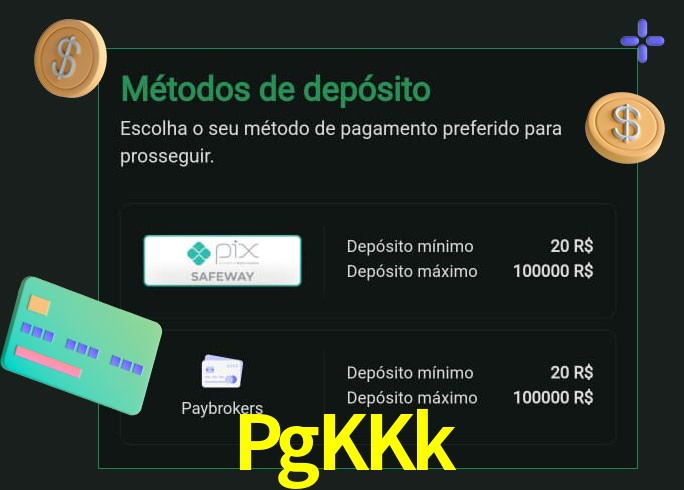 O cassino PgKKk oferece uma grande variedade de métodos de pagamento